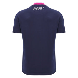 Macron Cardiff Rugby 2024/25 Mens Cotton T-Shirt