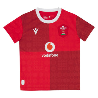 Macron Wales WRU 2025/26 Kids Home Rugby Shirt