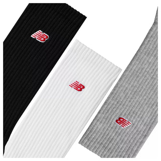 New Balance Unisex Patch Logo Crew Socks 3 Pack