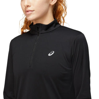 ASICS Womens Silver ½ Zip Top