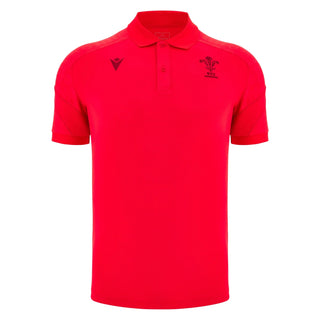 Macron Wales WRU 2025/26 Mens Travel Poly Polo