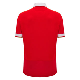 Macron Wales WRU 2024/25 Mens Six Nations Home Cotton Rugby Shirt
