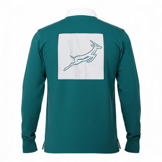 ASICS South Africa Springboks Mens Long Sleeve Traditional Rugby Shirt