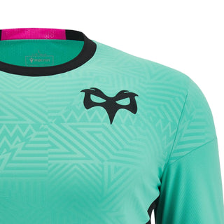 Macron Ospreys Rugby Mens Training Poly Long Sleeve T Shirt 