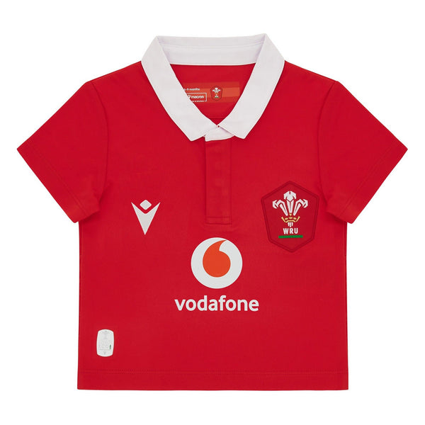 Macron Wales WRU 2024 Infants Home Rugby Shirt