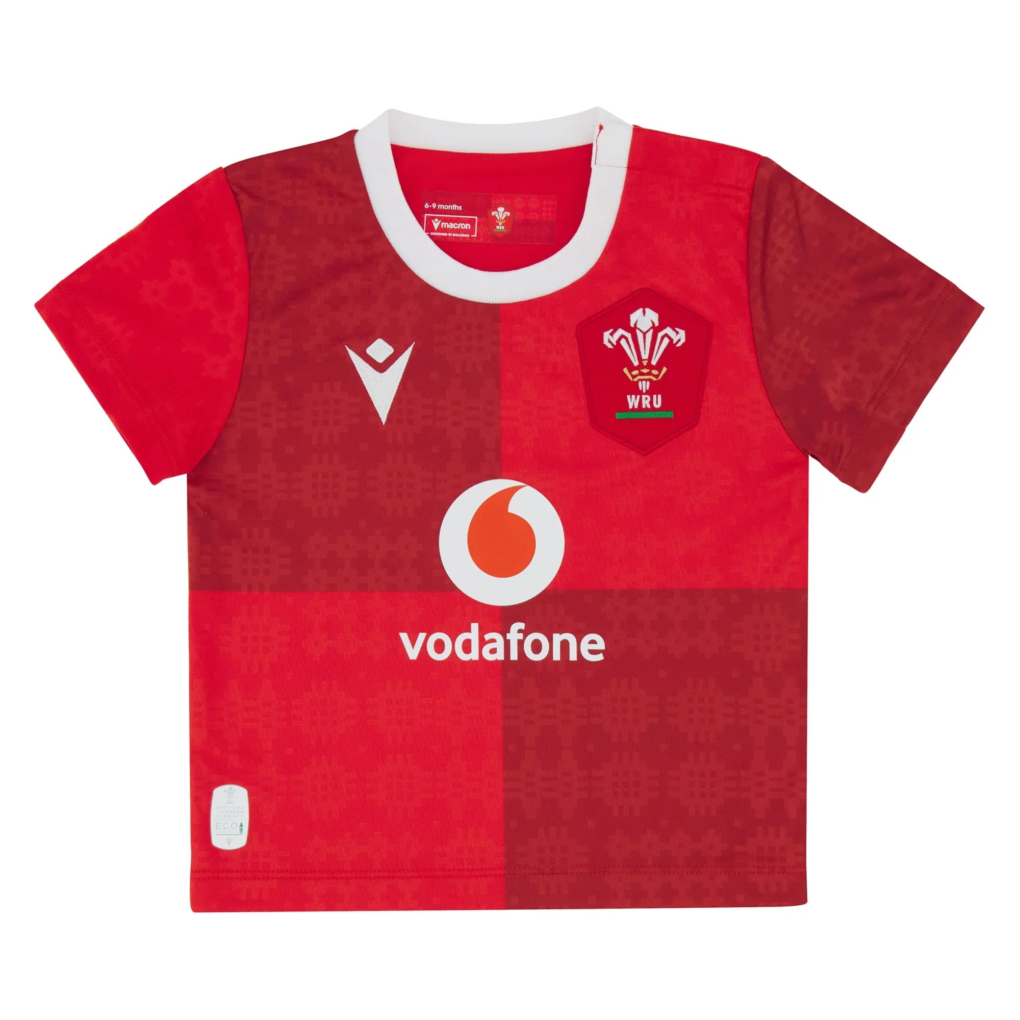 Macron Wales WRU 2025/26 Baby Home Rugby Shirt
