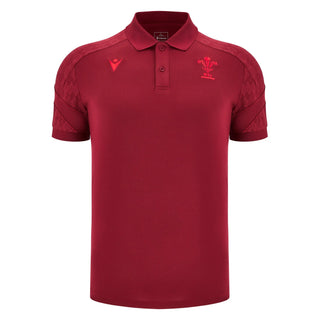 Macron Wales WRU 2025/26 Mens Travel Poly Polo