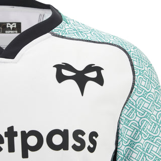 Macron Ospreys Rugby 2025/26 Kids Away Rugby Shirt
