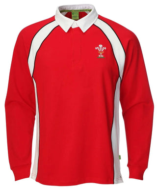 WRU Wales Mens L/S Classic Rugby Shirt