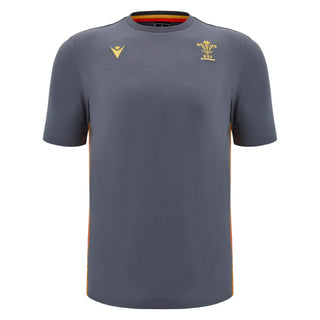 Macron Wales WRU 2024/25 Six Nations Adults Travel Cotton Rugby T-Shirt