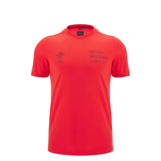Macron Wales WRU 2025/26 Kids Players Travel T-Shirt