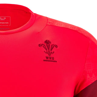 Macron Wales WRU 2025/26 Kids Players Training T-Shirt