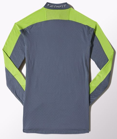 Adidas Techfit Climaheat Adults S14/15 Onix/Solar Green Mock T-Shirt