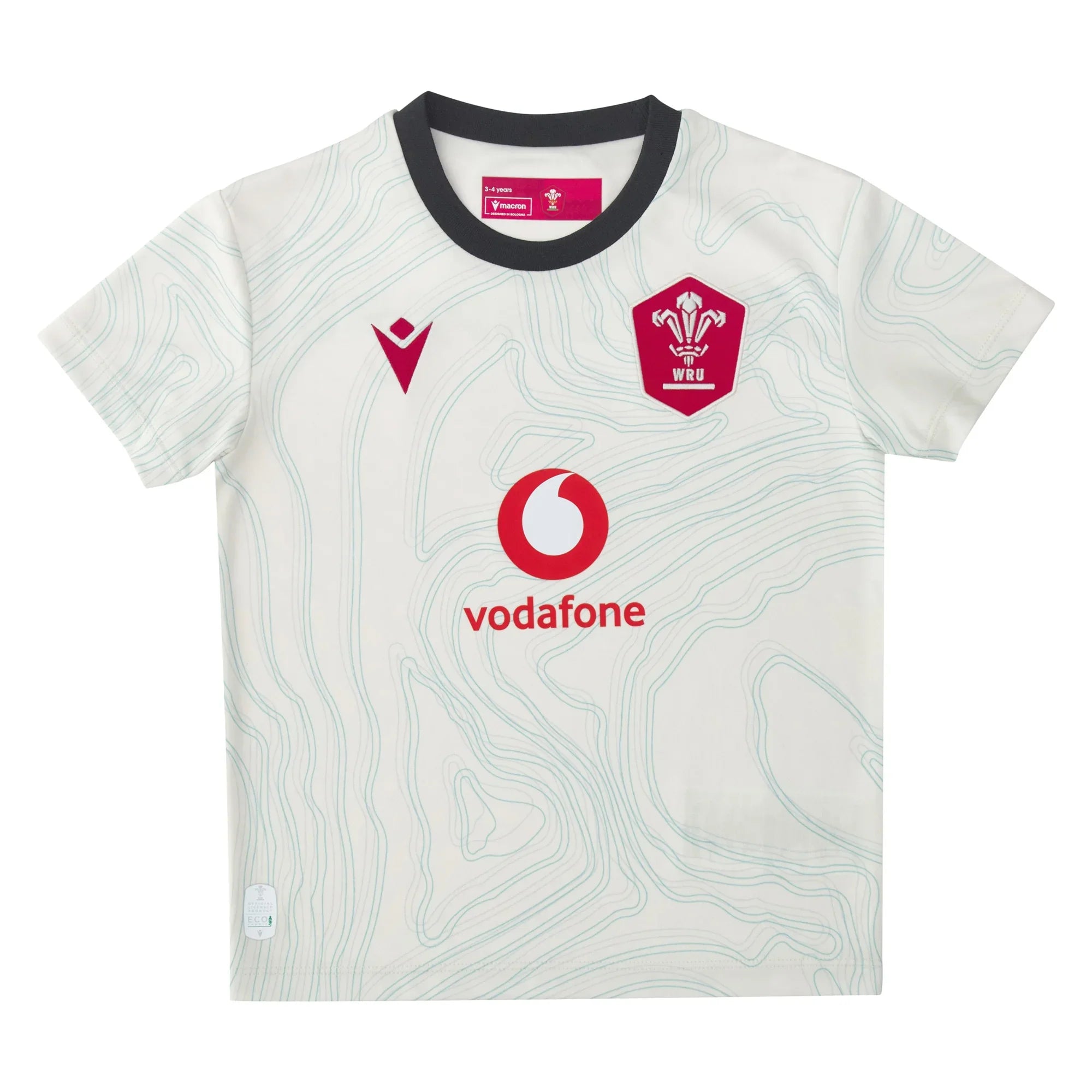 Macron Wales WRU 2025/26 Kids Away Rugby Shirt